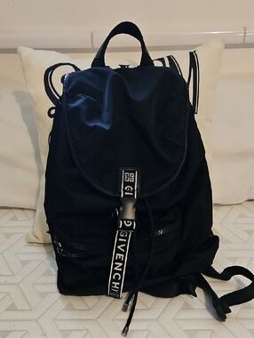 Authentic Givenchy Designer Black Nylon Unisex Backpack - Made In Romania!